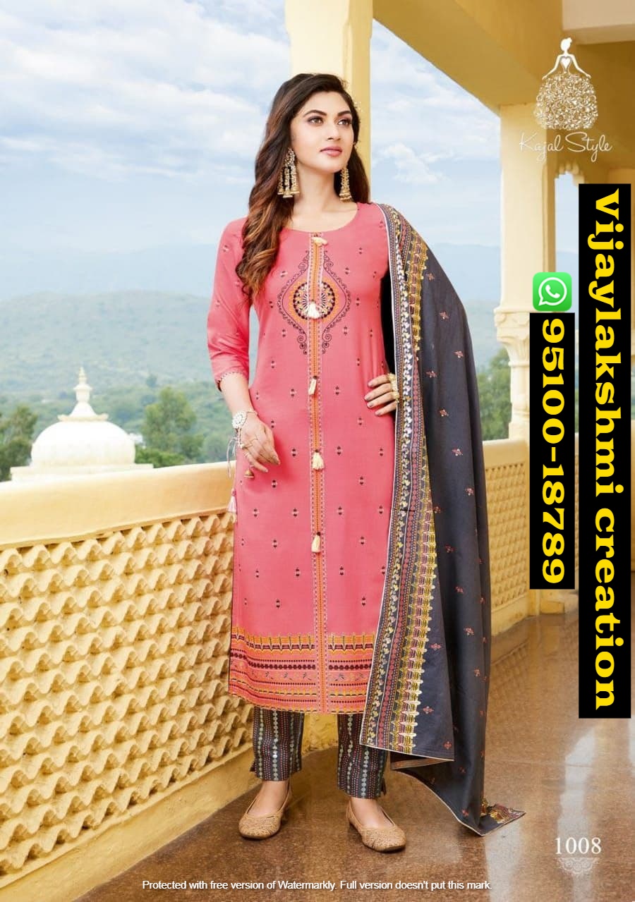 Kajal style Srug 1 Exclusive Wear Long Kurti With Srug Collection Design  Catalog