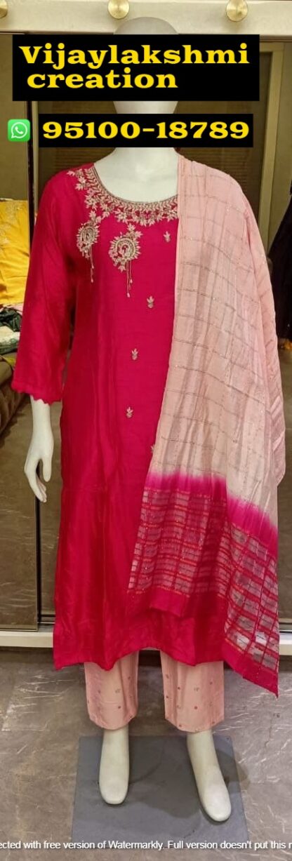 S4U FD Red Kurti with pant in singles and full catalog