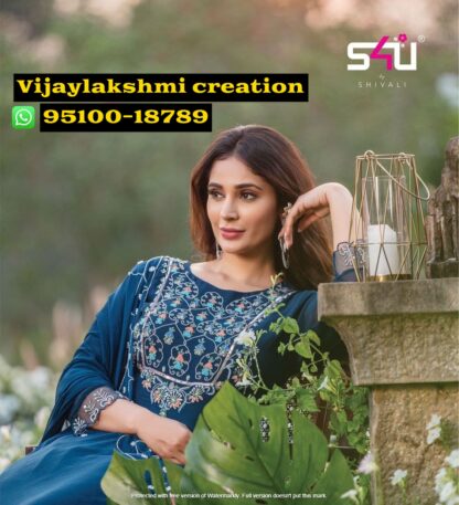 S4U La Bella Vol 7 Handwork Kurta With Pant And Dupatta in singles and full catalog