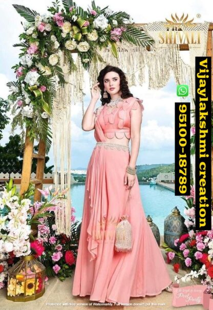 Shivali pink wdding gown in singles