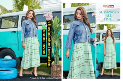 Tips and Tops Mantra Vol 5 01 Jackets With Long Kurtis in singles and full catalog
