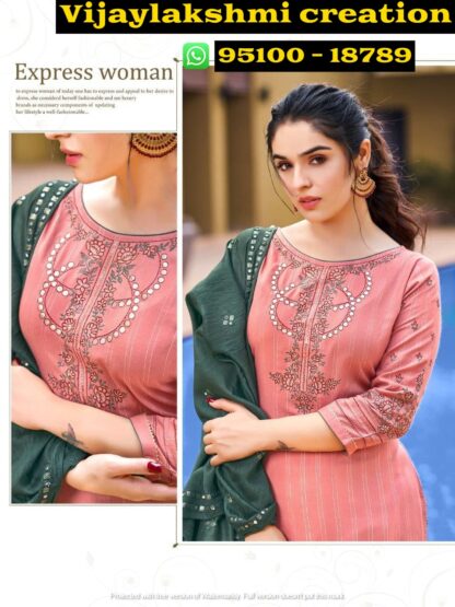 Ladies Flavour Pushpa D.NO 1002 Kurti pant with dupatta in singles and full catalog