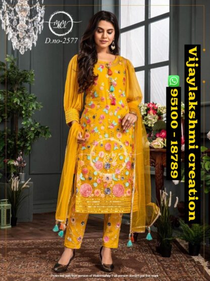 M&M D.No. 2577 Kurti With Pant In Singles