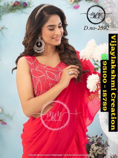 Mukesh-And-Mohit-D.no-2592 Crop Top With Ghagara In Singles And Full Catalog