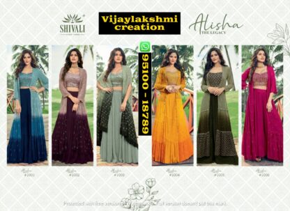 Shivali Alisha 1001 - Alisha 1006 Indo Western In Singles And Full Catalog