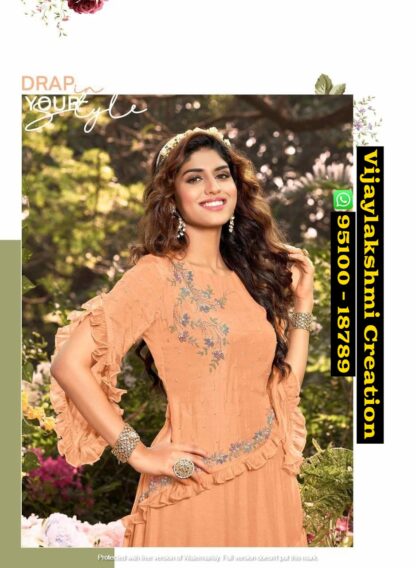 Anju Fabrics Code 7006 Gowns In Singles And Full Catalog