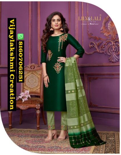 Lily & Lali Magnum 8086 Kurti With Pant And Dupatta In Singles And Full Catalog