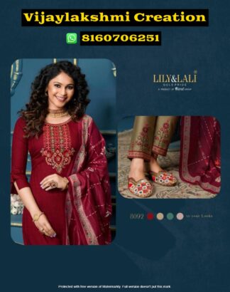 Lily & Lali Meher D.No. 8092 Kurti With Pant And Dupatta In Singles And Full Catalog