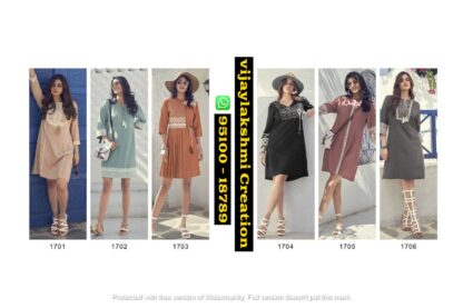NU Tops Vol 17 D.NO. 1701 To 1706 Tunics In Singles And Full Catalog
