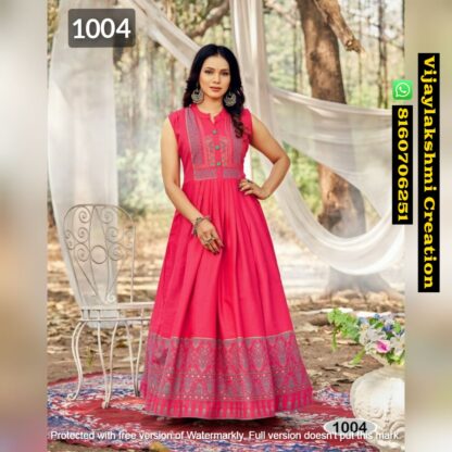 Rangjyot Charvi D.No 1004 Cotton Gowns In Singles And Full Catalog