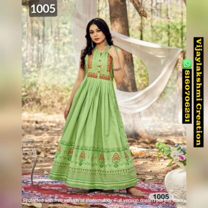 Rangjyot Charvi D.No 1005 Cotton Gowns In Singles And Full Catalog