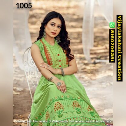 Rangjyot Charvi D.No 1005 Cotton Gowns In Singles And Full Catalog
