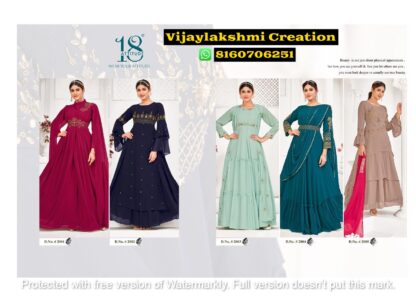 18 Attitude Dulhaniya Vol 2 D.No. 2001 To D.No. 2005 Wedding Gowns In Singles And Full Catalog