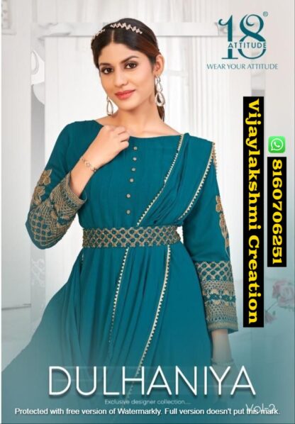 18 Attitude Dulhaniya Vol 2 D.No. 2001 Wedding Gowns In Singles And Full Catalog