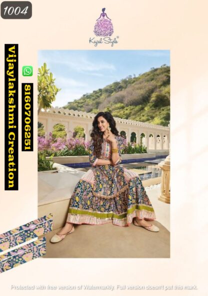 Kajal Style Eliza Vol 1 D No 1004 Cotton Kurti with Flair Sharara & Plazzo In Singles And Full Catalog
