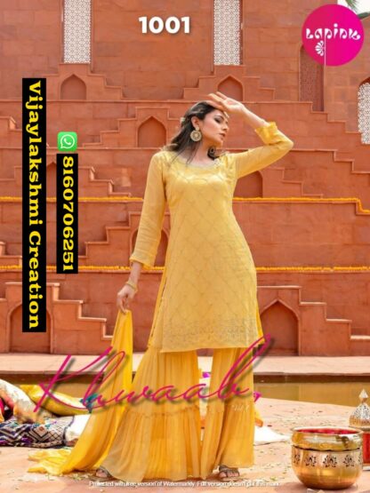 LaPink Khawaab Vol 1 D.No 1005 Sharara In Singles And Full Catalog