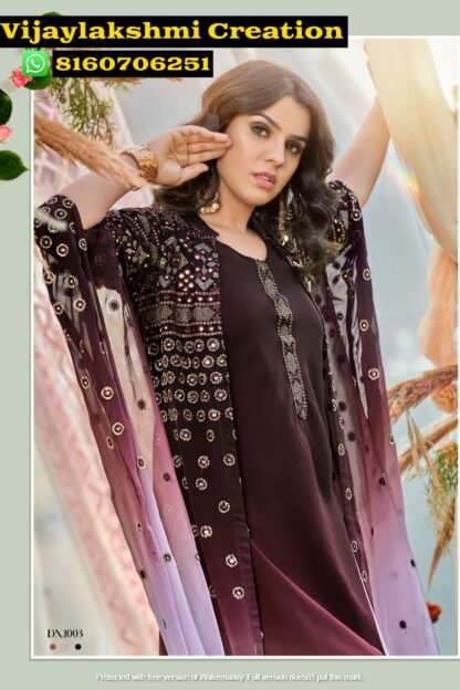 M&M Arzoie D.No 1003 Indo western dress In Singles And Full Catalog