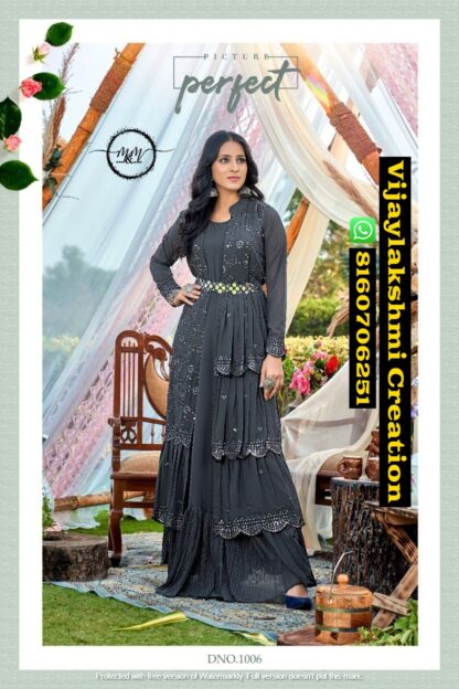 M&M Arzoie D.No 1006 Indo western dress In Singles And Full Catalog