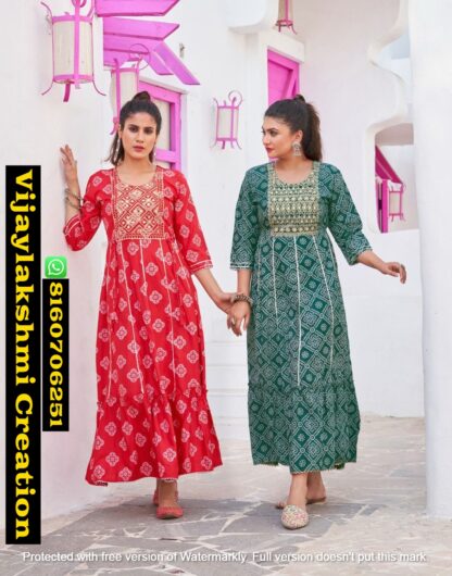 Viyaa Designer Bandhan D.no 1001 - 1002 Kurtis In Singles And Full Catalog