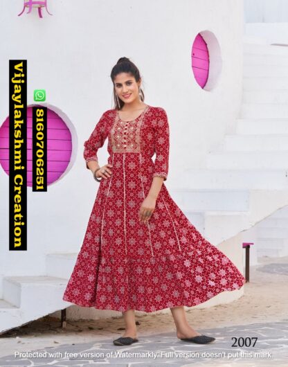 Viyaa Designer Bandhan D.no 1007 Kurtis In Singles And Full Catalog