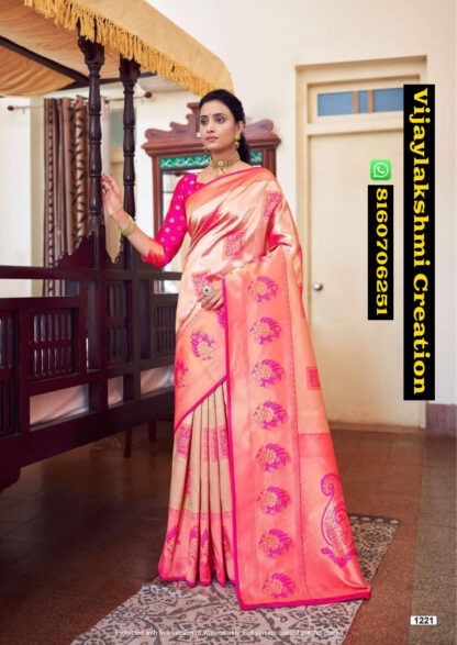 Revanta Meera D.No 1221 Silk With Weaving Design Saree In Singles And Full Catalog