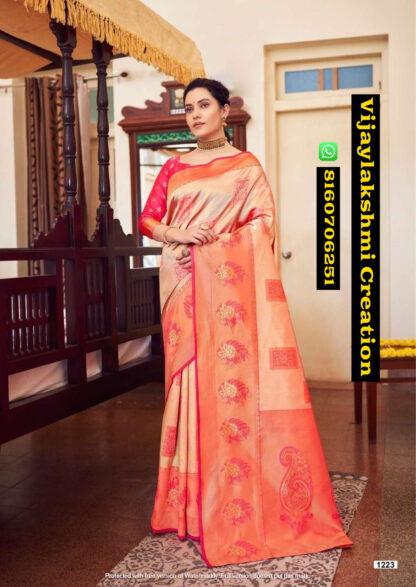 Revanta Meera D.No 1223 Silk With Weaving Design Saree In Singles And Full Catalog