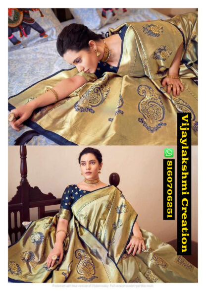 Revanta Meera D.No 1224 Silk With Weaving Design Saree In Singles And Full Catalog-1