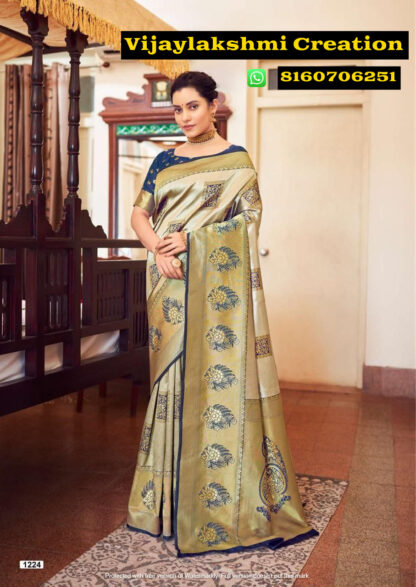 Revanta Meera D.No 1224 Silk With Weaving Design Saree In Singles And Full Catalog