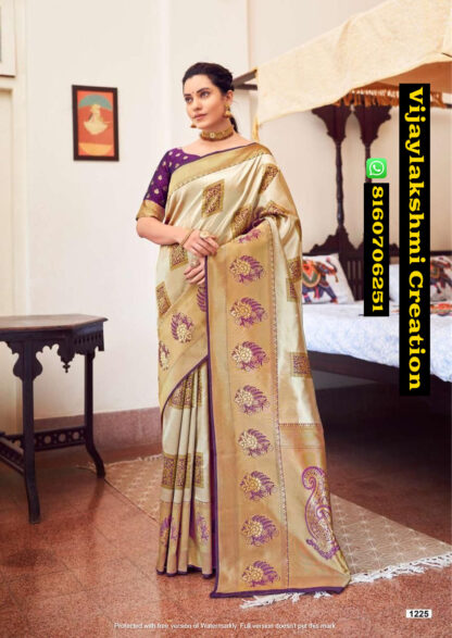 Revanta Meera D.No 1225 Silk With Weaving Design Saree In Singles And Full Catalog