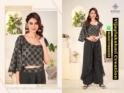Rubaish Boutique - The Wedding Edit - RB# 00006 - Georgette Heavy Work Top With Bottom And Dupatta In Singles And Full Catalog