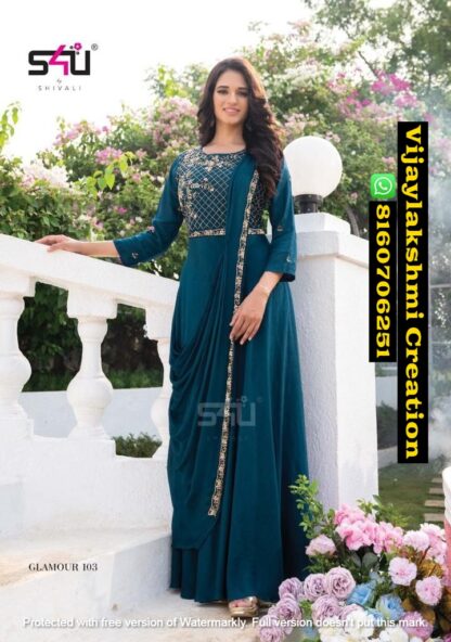 S4U Glamour 103 Fancy Heavy Embroidery Gown In Singles And Full Catalog