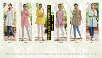 1love S4U We Desi D.No WD-01 To WD-06 Cotton Kurti Tunics in Singles and Full Catalog