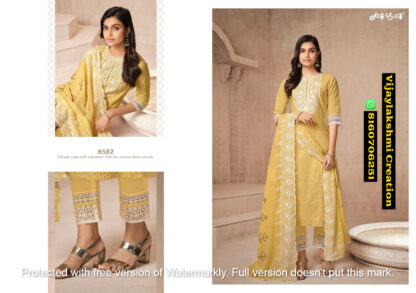 Jay Vijay Vihana D.No 6582 Pant Style Suits In Singles And Full Catalog