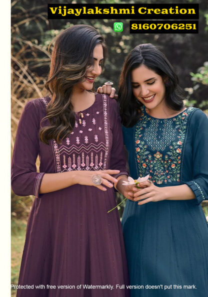 Kalki Fashion Noor Gown Style Kurtis in Singles Ad Full Catalog