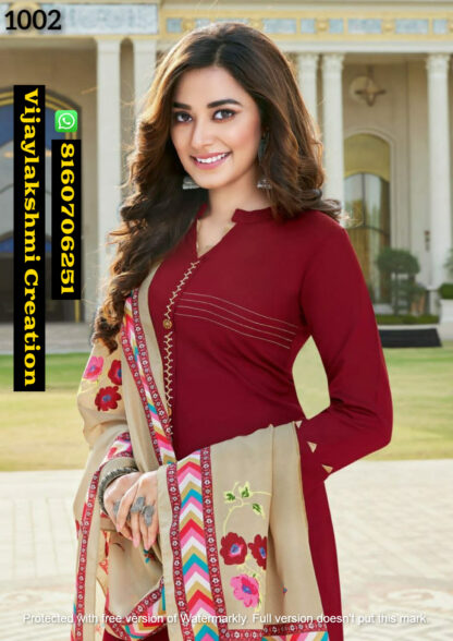 Karissa Vidisha Vol 5 D.No 1002 Kurti With Bottom and Dupatta In Single And Full Catalog