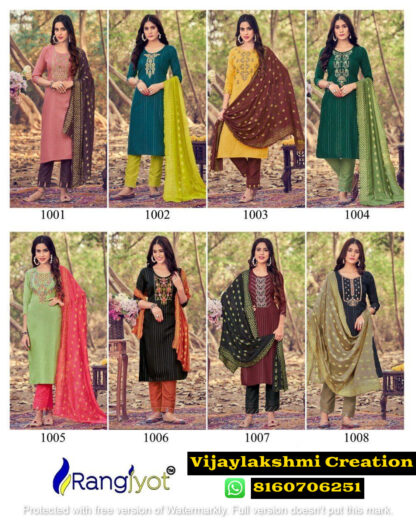 Rangjyot Sakshi Kurti Pant With Dupatta In Singles And Full Catalog