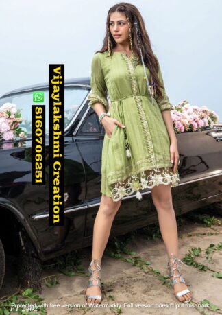 Anju Fabrics Fashion Talk D.No FT 2402 Short Kurtis in Singles and Full Catalog