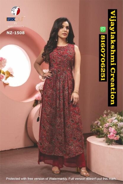 Anju Fabrics Glory Nz 1508 Kurti With Plazzo In Kurti With Plazzo In Singles And Full Catalog
