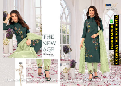 Anju Fabrics Insta Girl Premium D.No. 2362 Kurtis With Bottom & Dupatta in Single and Full Catalog