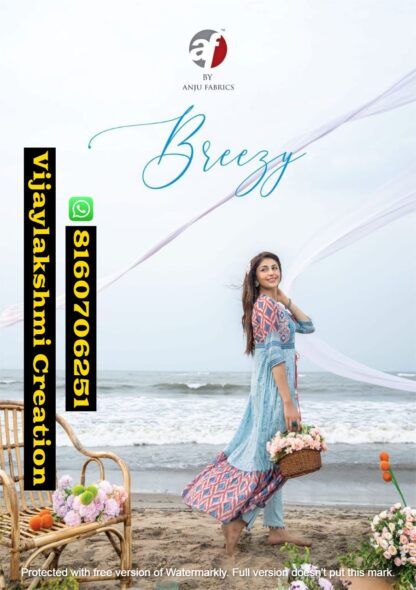 Anju fabrics Breezy 2385 Kurti With Pant In Singles and Full Catalog