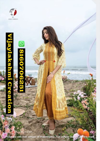 Anju fabrics Breezy 2386 Kurti With Pant In Singles and Full Catalog