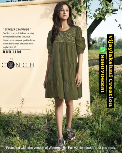 Conch Vol 1 By Riya Designer D,No 1104 Short Kurti In Singles And Full Catalog