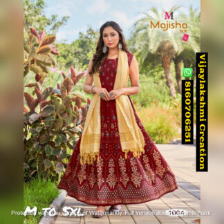 Majisha Nx Pankh Vol 2 D.no 2004 Long Gown With Dupatta in Singles and Full Catalog