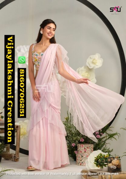 S4U Designer Saree Pink In Single And Full Catalog