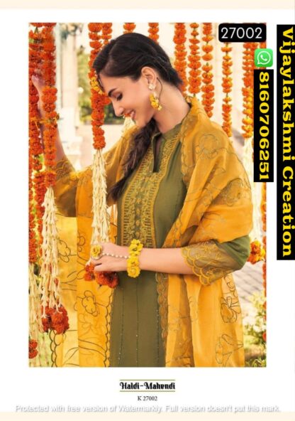 Kalki Fashion Haldi Mahendi Vol 4 D.No K 27002 Kurti Pant With Dupatta In Singles And Full Catalog