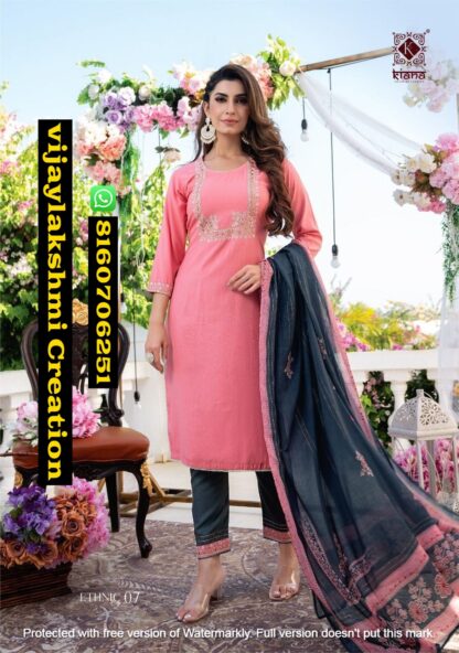 Kiana Ethnic City 07 Kurti With Bottom and Dupatta In Singles And Full Catalog