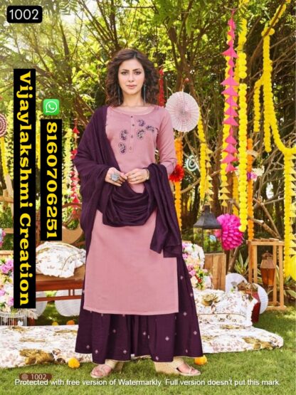 Manas Fab Sitara D.No 1002 Readymade Sharara Suits Kurti, Sharara With Duppata In Singles And Full Catalog