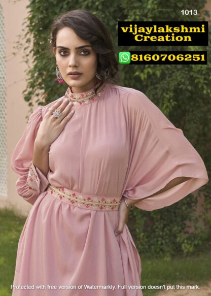 Peher Shagun Vo D.No 1013 Indo Western Gowns In Singles and Full Catalog