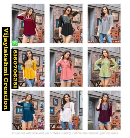 Tips & Tops Pulpy Vol 8 D.No 1001 To 1009 Short Top In Singles And Full Catalog