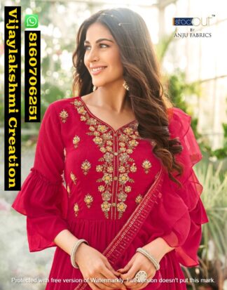 Anju Fabrics Wedding Masti Vol 2 D.No 7112 Readymade Designer Gowns With Drape Dupatta in Singles and Full Catalog